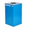 Alpine Industries 58-Gallon 2-Stream Black Steel-Blue Recycling Bin Station ALP4450-BLK-KIT7 - alternate 3